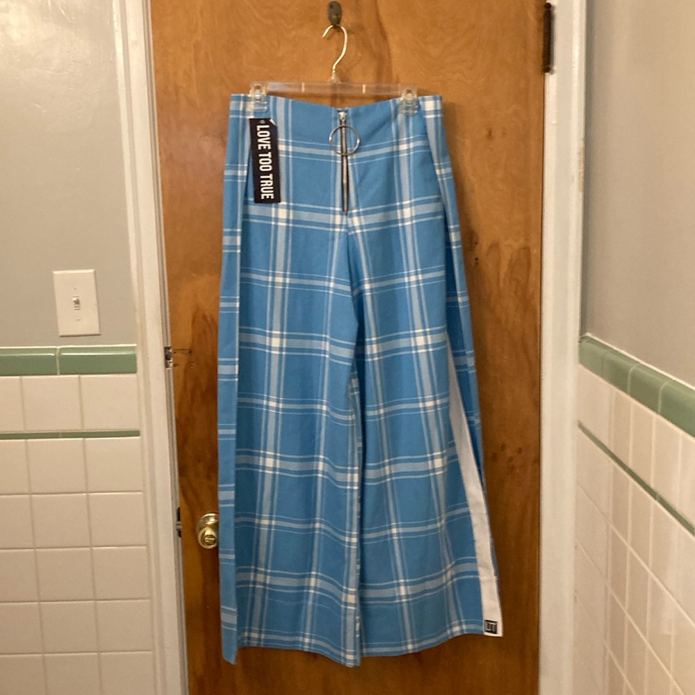 NWT Love Too True wide side split palazzo pants